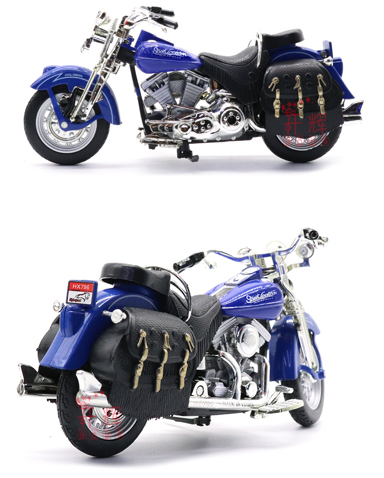 跨进1:12合金太子摩托车模儿童玩具摩托车摆件 蛋糕烘焙 男孩玩具详情9
