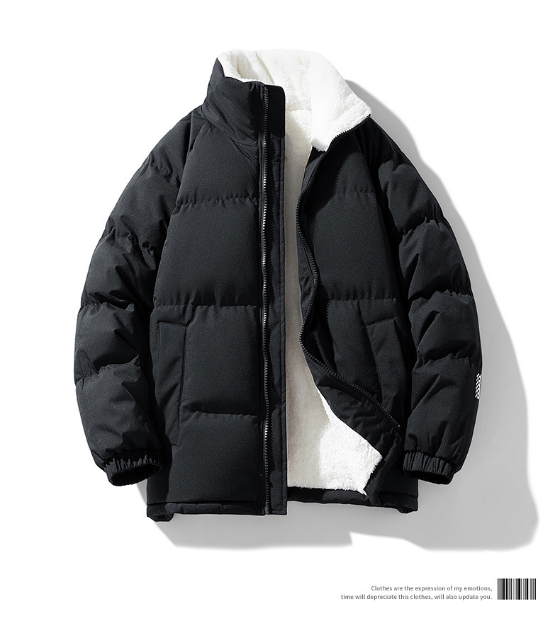 冬季羊羔绒棉衣羽绒棉服男士立领户外面包服加厚保暖外套情侣棉袄详情22