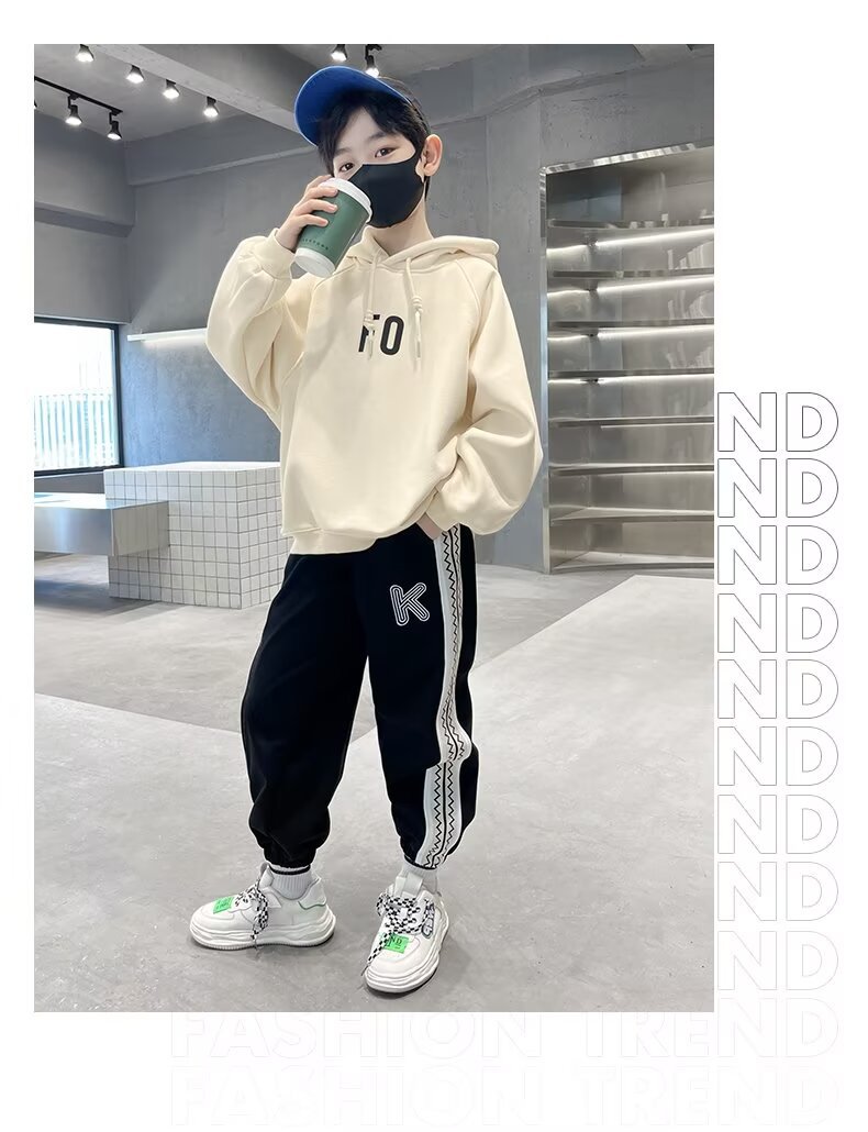 童装男童卫衣春秋款2023新款儿童连帽上衣中大童衣服潮牌韩版卫衣详情9