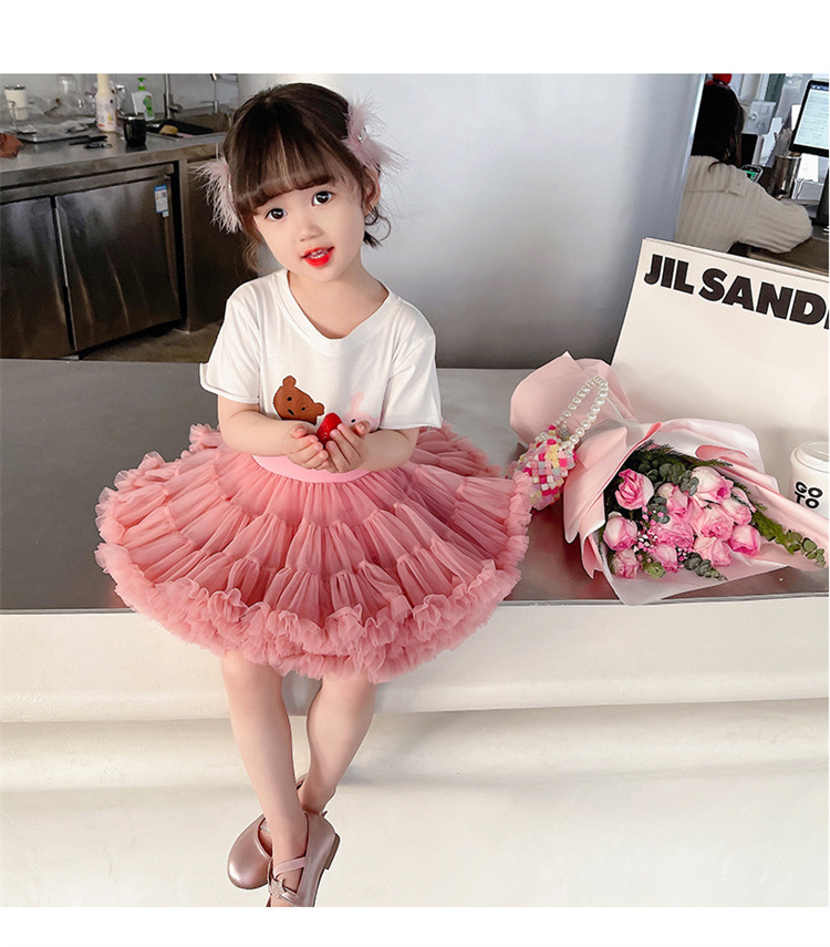 2024新款tutu裙半身裙儿童蓬蓬裙凸凸裙二代加蓬款女孩蛋糕裙子详情26
