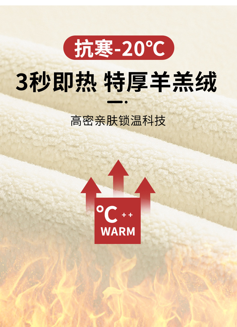 双面德绒打底裤女冬季加厚羊羔绒保暖棉裤高腰大码可外穿修身长裤详情16