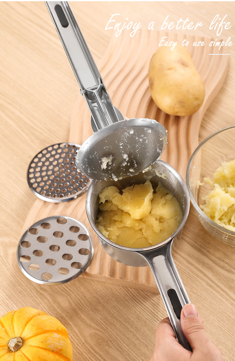 不锈钢压薯器手动榨汁机蔬菜挤水器水果柠檬榨汁器土豆压泥器详情8