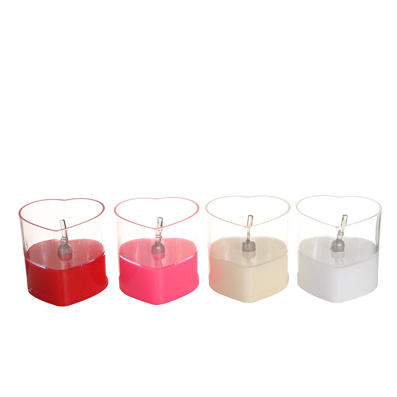 LED heart-shaped electronic candle lamp, heart-shaped candle decorative handicrafts and ornaments pic 7