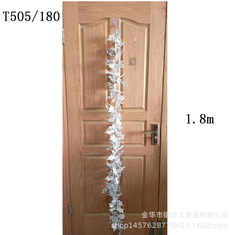 Cross-border e-commerce manufacturers supply hotel and shopping mall scene decorations, Christmas pendants, silver fruits, silver leaves, bracelets and vines pic 2