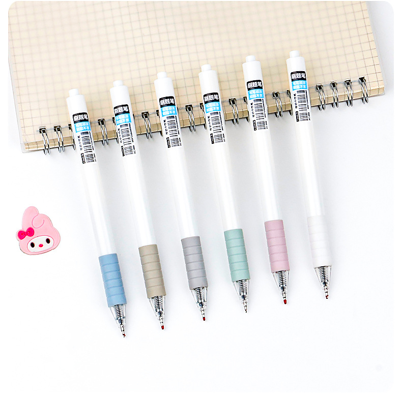 Press the practice pen, simple press gel pen, ballpoint pen, half-needle tube, ST core, 0.5mm student office signature pen pic 9