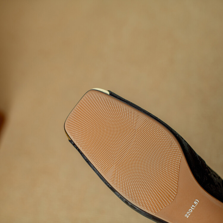 新中式国朝风单鞋2024春季新款百搭复古法式粗跟方头浅口女士单鞋详情79