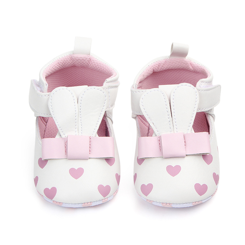 Spring and Autumn New Three-dimensional Ear baby Girl cute walking Shoes Heart-shaped flat Velcro single shoes wholesale 0943 pic 2