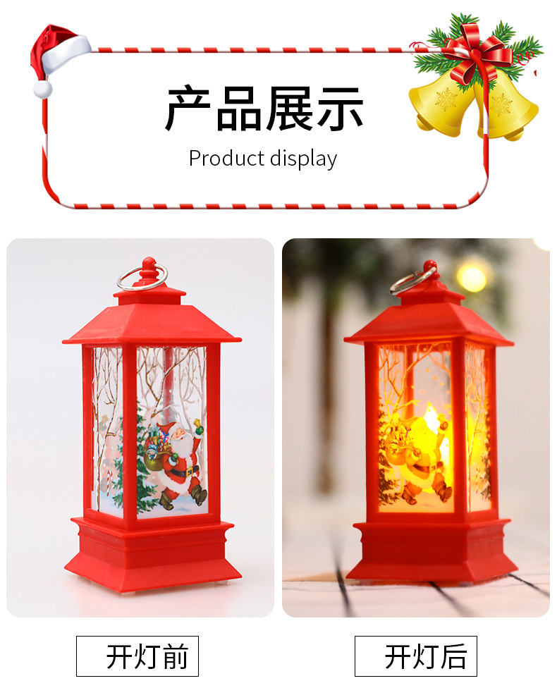 Ramadan Christmas lantern, antique kerosene flame, plastic brocade decoration, electronic candle stand, imported cross-border wholesale, street stall, Douyin bestseller, wedding guide, LED horse lantern, soft decoration props, fireplace RK9166 pic 12