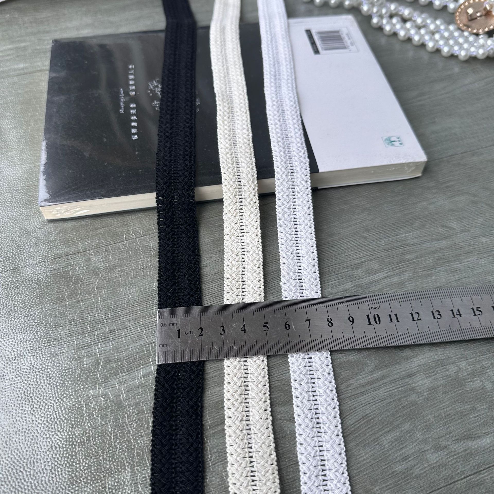 工厂直销现货2.0cm花边辅料涤棉包边衣服衣襟领口袖口裙摆围边详情3