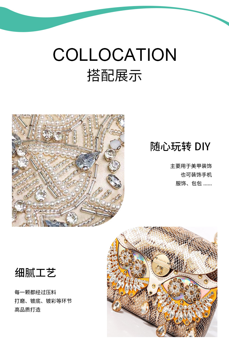 Factory direct sales of cross-border best-selling small water drop colored pointed-bottom resin diamond handmade diy jewelry accessory materials pic 7