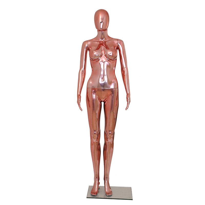 Venta directa de fábrica de alto grado ambiental galvanoplastia oro rosa mujer modelo gabinete ropa display pic 5
