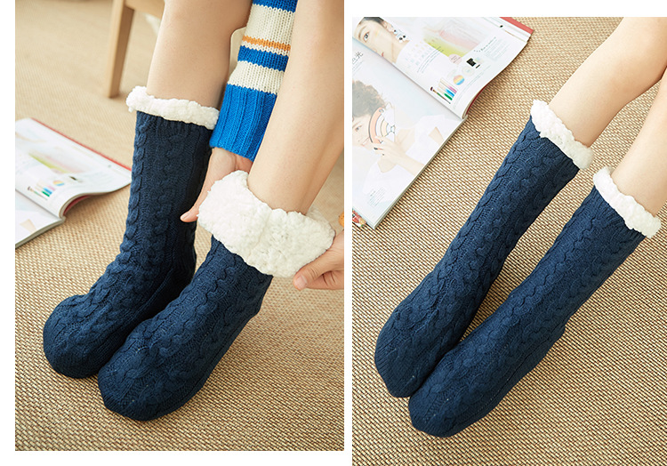 Wholesale floor socks, adult home postpartum socks, leg covers, sleep Christmas snow socks, coral fleece slippers, carpet socks pic 8