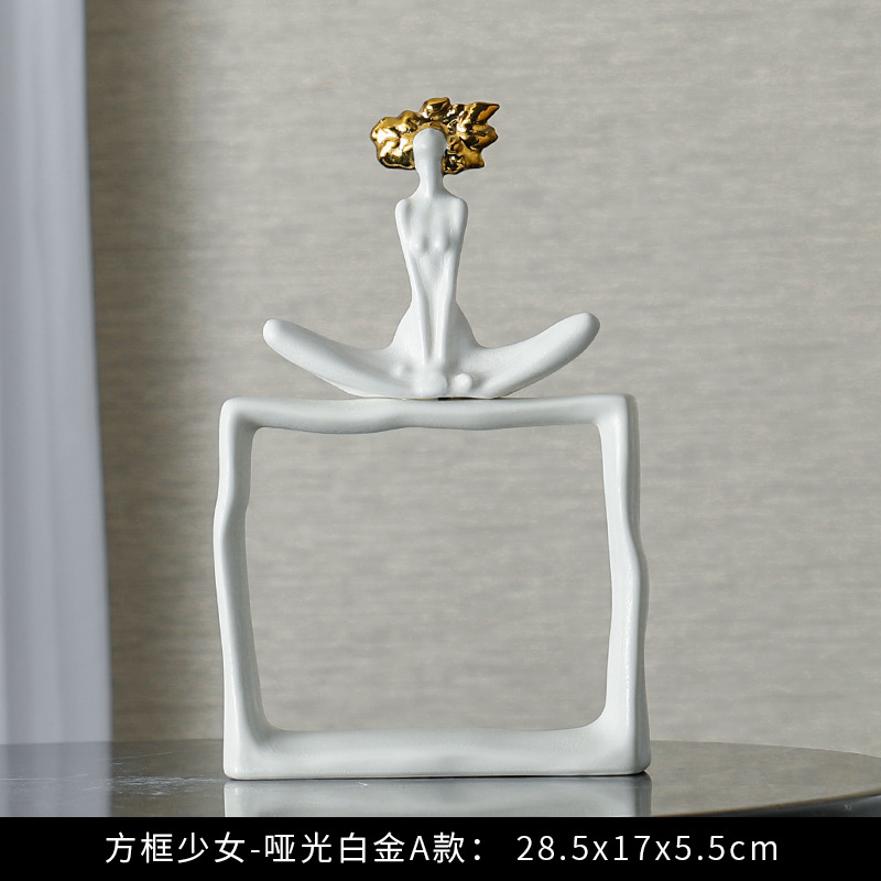 chinagoods modern character photo frame ornaments, entrance TV cabinet, wine cabinet, art handicrafts, simple and creative home decoration for the living room pic 7