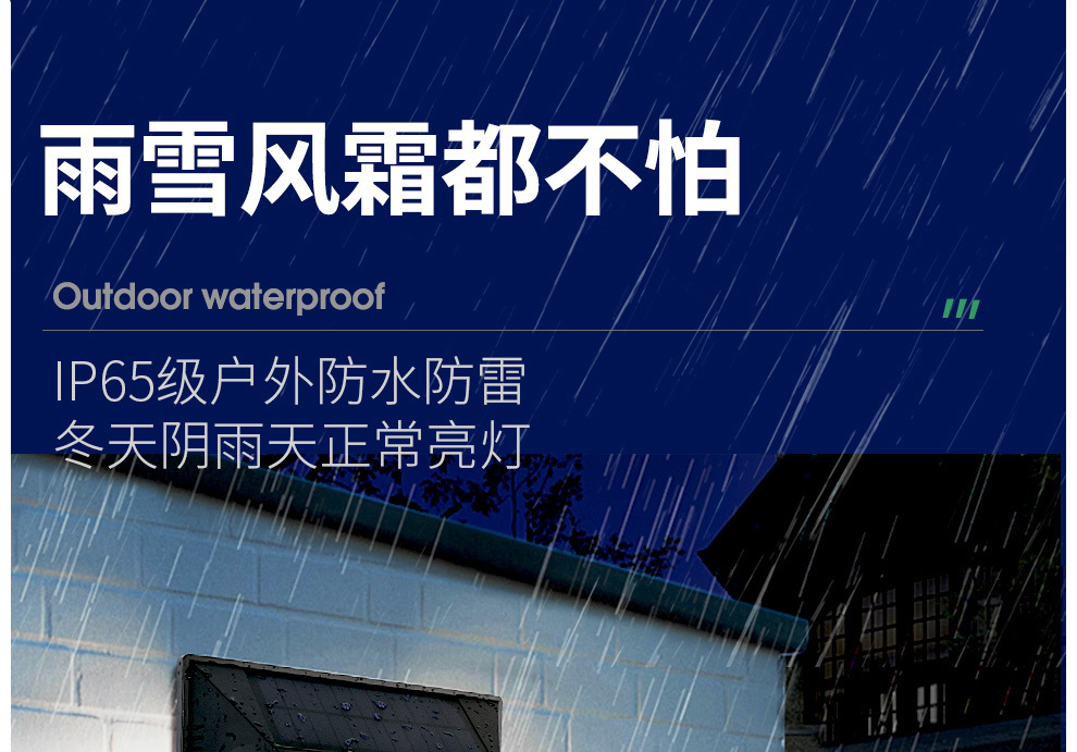 新太阳能灯人体感应家用户外照明led防水花园庭院壁灯天黑自动亮详情15