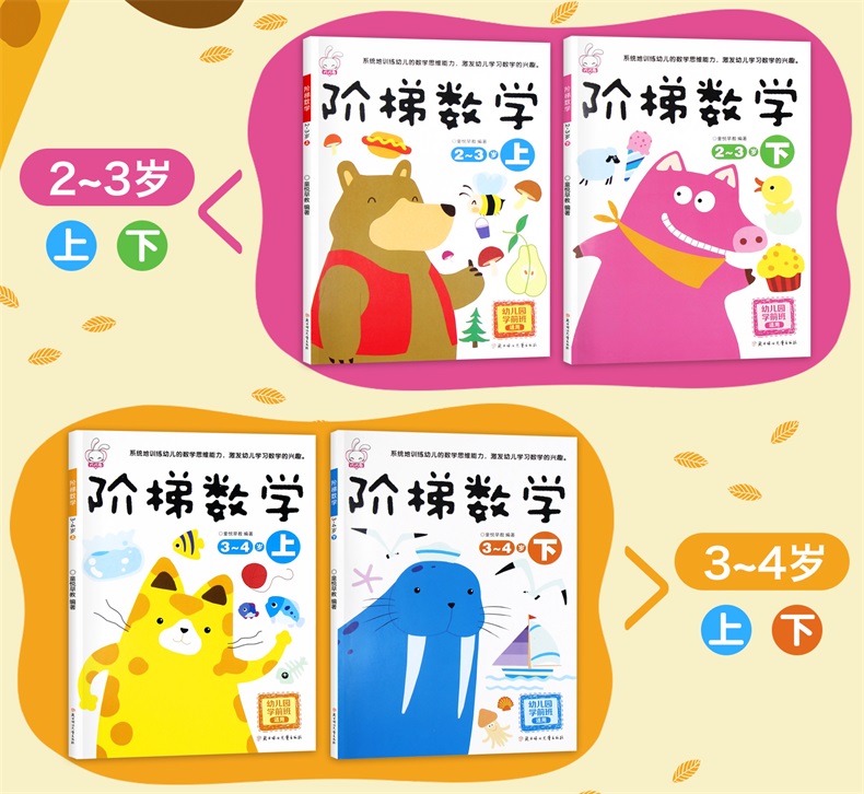 儿童2-3-4-5-6岁阶梯数学幼儿园数字思维训练益智早教图画详情4