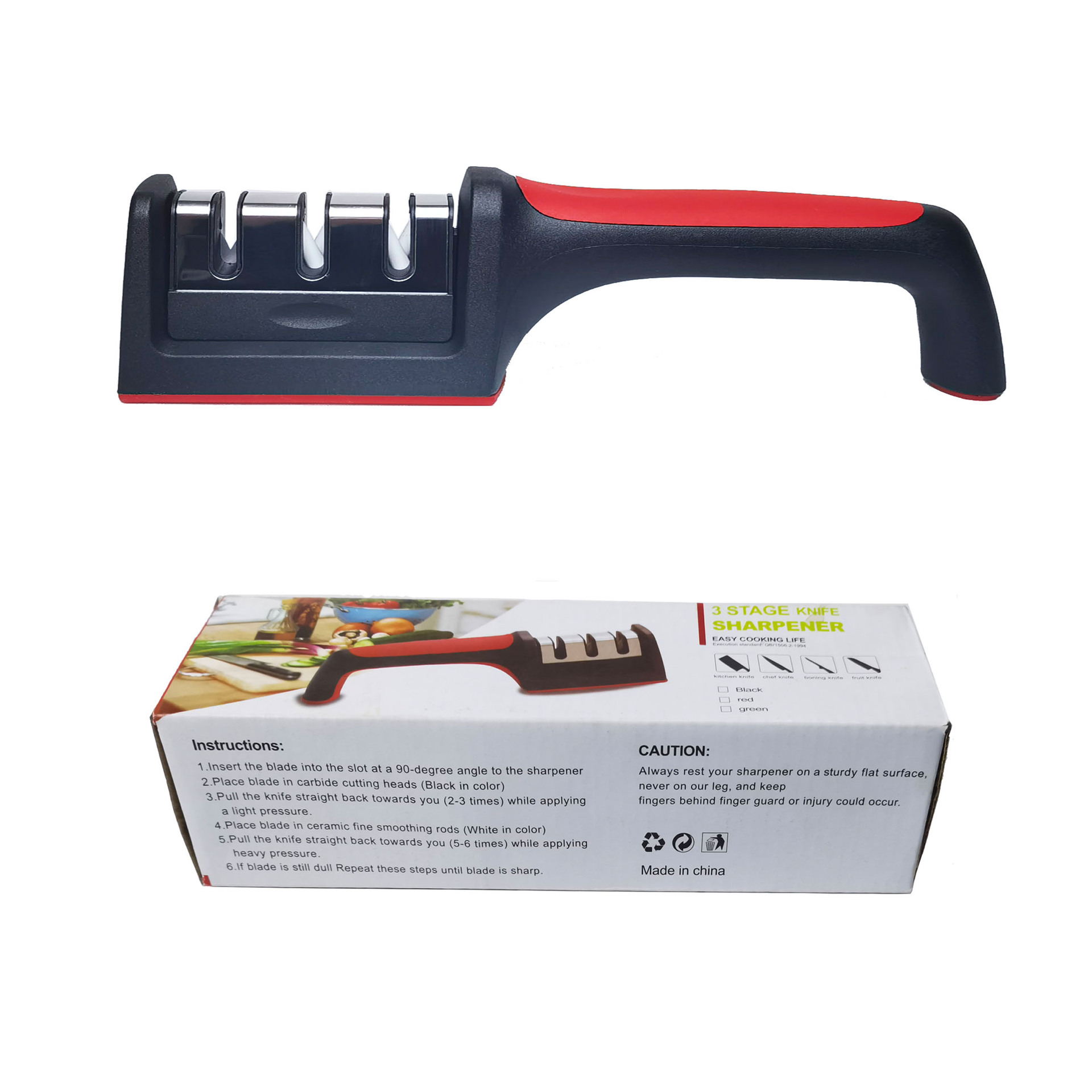 Manufacturer wholesale commercial knife sharpeners, street stall supply, three-section knife sharpeners, manual knife sharpening rods, manual pic 11