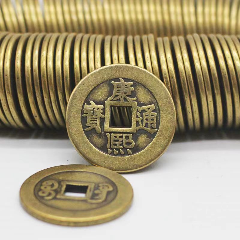 纯铜加厚2.5cm防古风十帝钱串五帝钱串，散装，包浆铜钱详情3