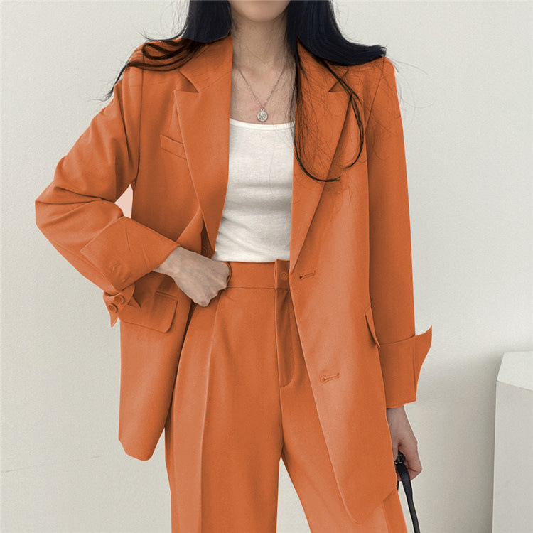 卡其色西装外套女2023新款春秋季韩版小西服套装女士休闲气质上衣详情37