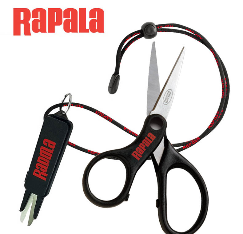 The Rapala Finnish Leboluo convenient fishing line shears feature a retractable serrated edge design for cutting sub-lines and carbon lines (RSLS) pic 1