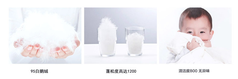 Seven-star hotel supplies: White goose down quilt, high-end down quilt core pic 12