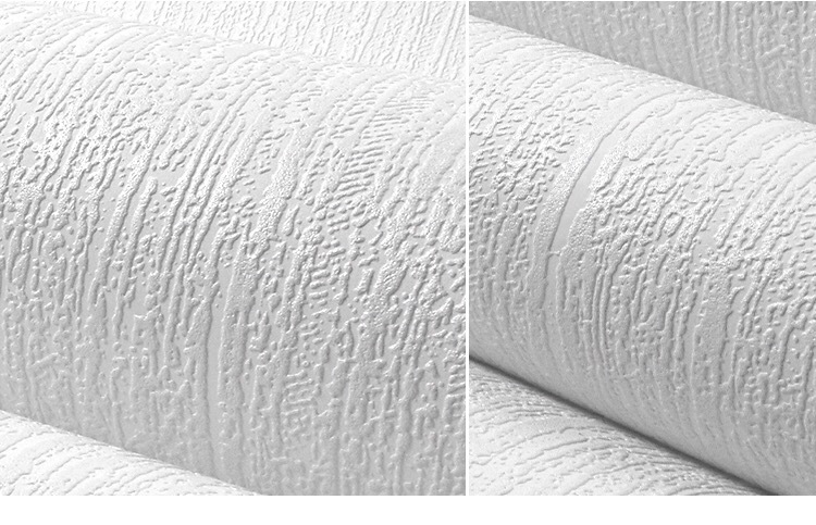 简约北欧3d立体仿硅藻泥纯色素色颗粒壁纸服装店铺卧室纯白色墙纸详情20