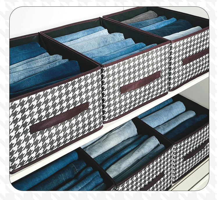 Thousand Bird Grid, no grid, no lid storage box, pp board for organizing clothes, trousers, wardrobe, home and dormitory, drawer-type storage box pic 12