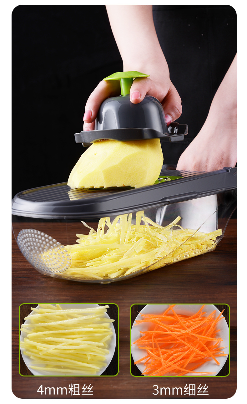 INBODI vegetable cutter with 8 blades and multiple functions, available for cutting potatoes, shredded radishes and potato slices. Supplied by the manufacturer pic 17