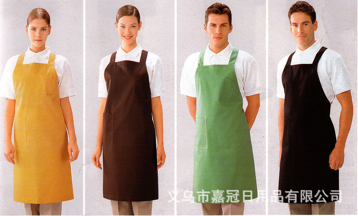 European-style colored printed polyester apron, waterproof thickened, non-stick to oil kitchenware pic 4