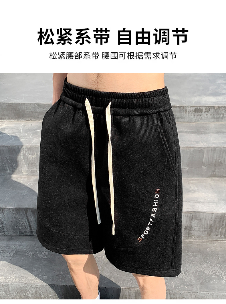 男士大码薄款冰丝短裤男加肥加大卫裤男外穿运动休闲沙滩裤子代发详情23