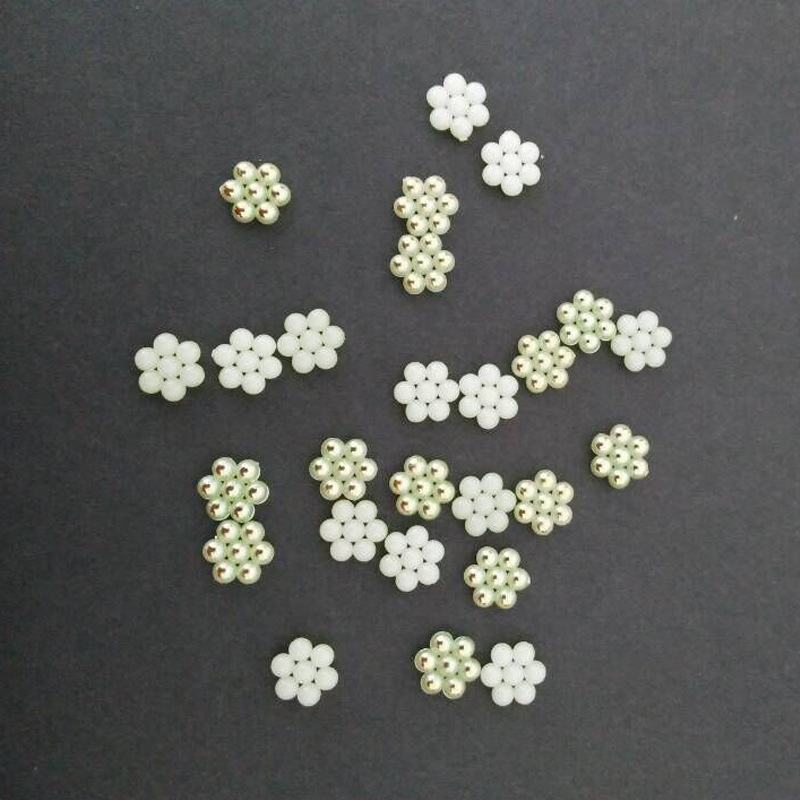 The manufacturer produces and sells v106 bow tie, bow tie, hollow pearl DIY jewelry accessories, pure white and off-white imitation pearl pic 4