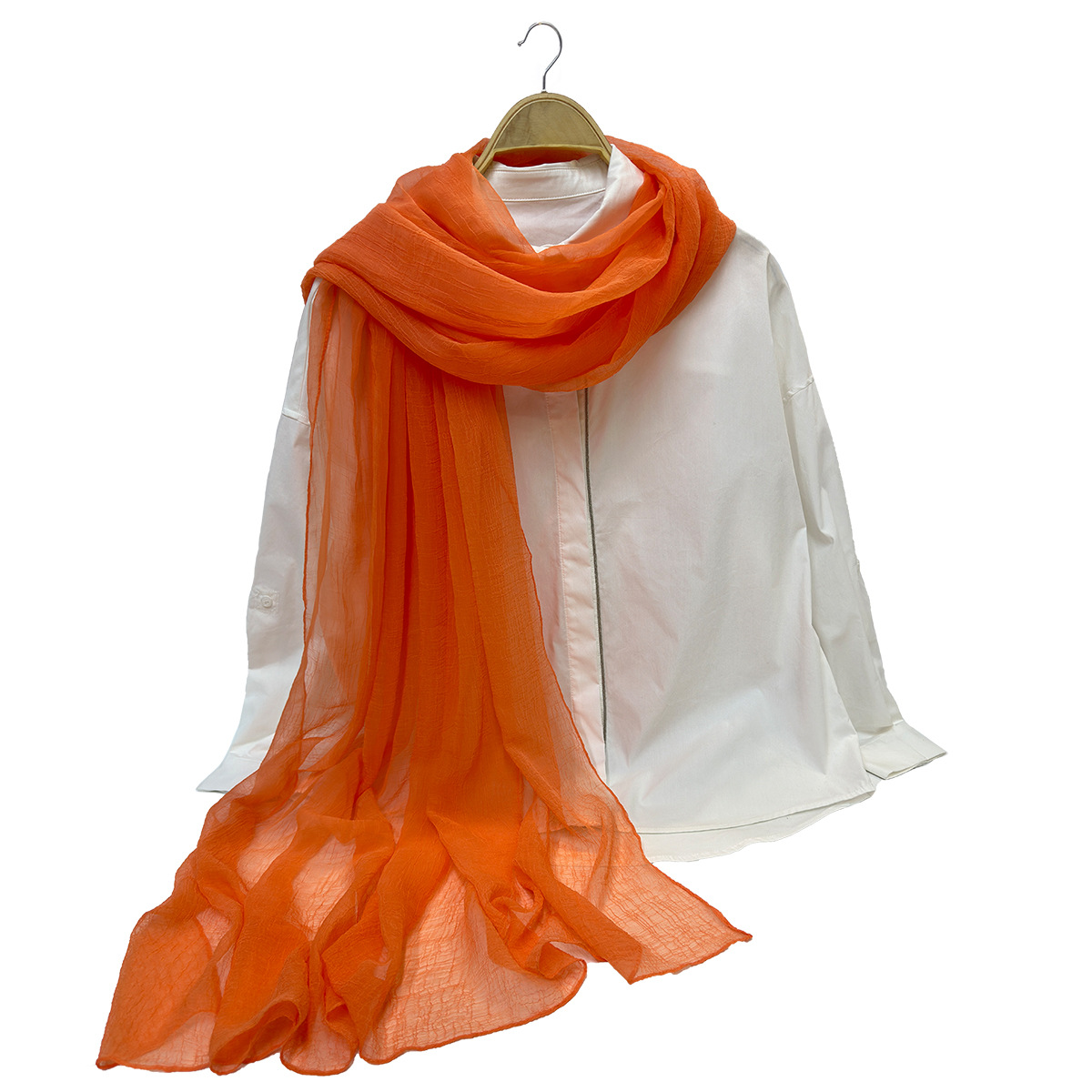 新款欧美出口纯色夏季防晒丝巾沙滩巾披肩 工厂批发定 制详情13