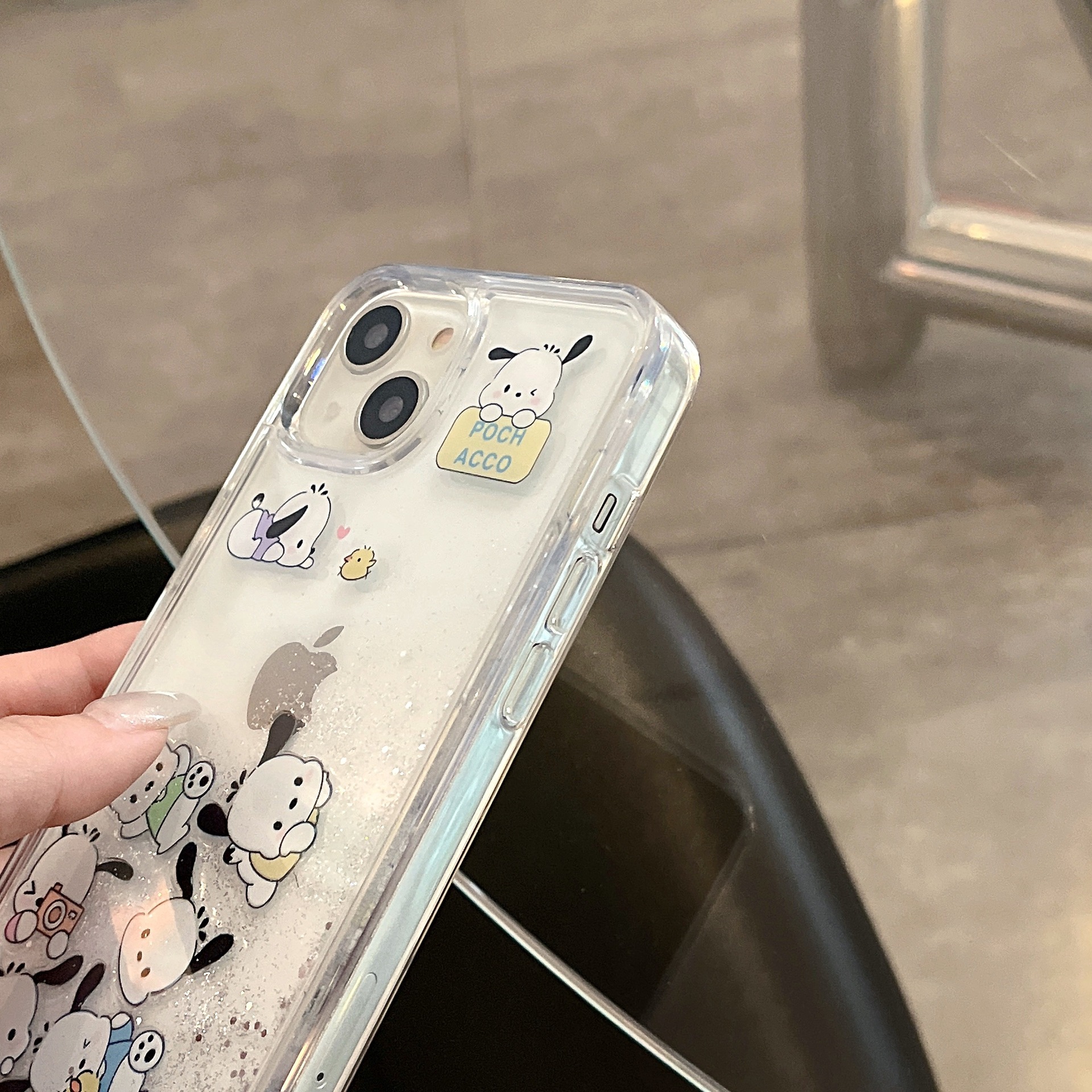 The popular cartoon is cute and fun, suitable for iPhone14pro max and iPhone 15. The phone case is 13/12 transparent with flowing sand pic 32