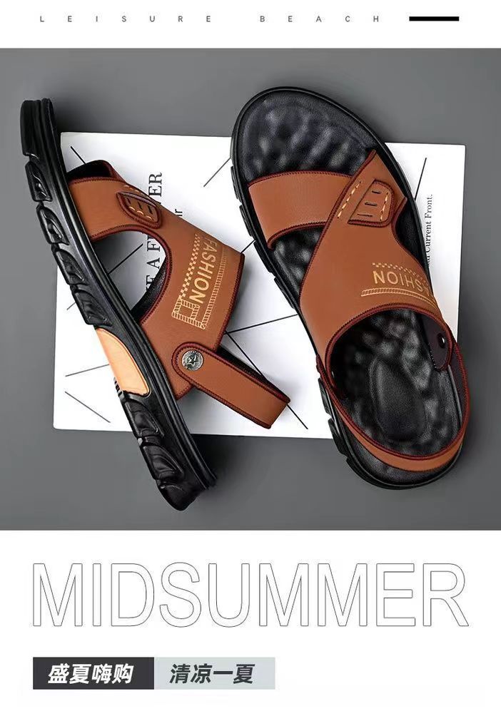 【夏季爆款】男士透气沙滩鞋凉拖两穿防滑软底,帅气舒适百搭详情18