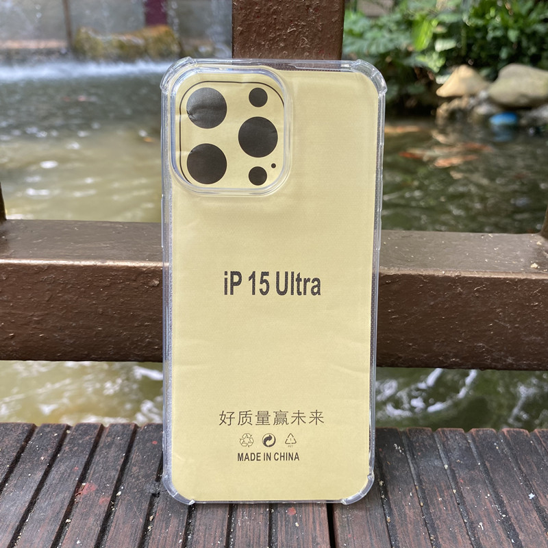 Anti-drop Empty Shell Straight Edge King is suitable for iphone15 PRO MAX and Apple 14PLUS transparent tpu phone cases pic 6