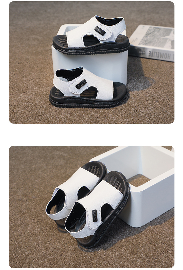 儿童沙滩凉鞋2024新款手工上线防滑耐磨时尚舒适软皮凉鞋宝宝凉鞋详情19