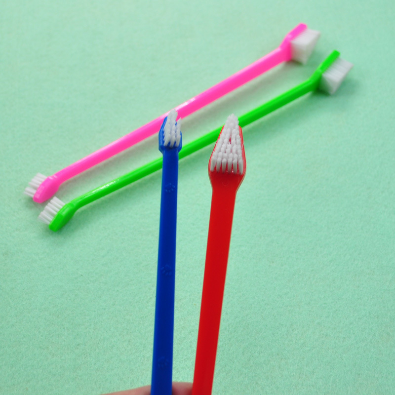 Three-piece set of pet toothbrushes: cat and dog finger toothbrushes, oral cleaning brushes, care and descaling brushes pic 3