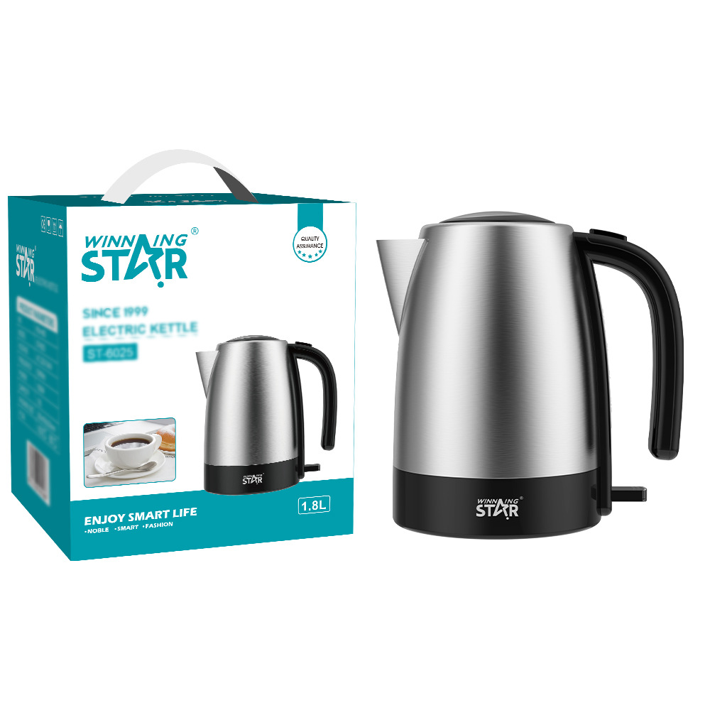 winning star Cross-border 1.8L British and European standard stainless steel household small appliances kettle, electric kettle pic 7