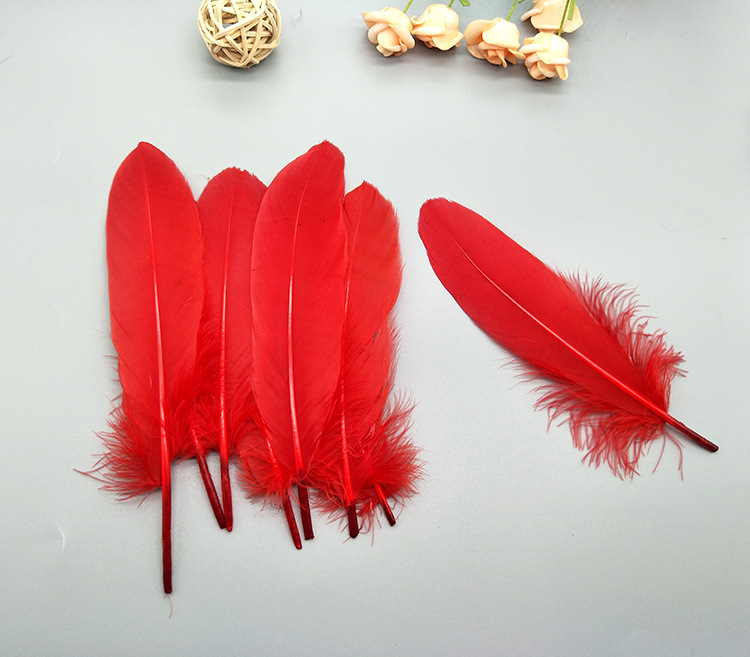 High-quality goose feathers, hard and fluffy, wholesale in stock, DIY colorful feathers, wedding decoration materials, white goose feathers pic 33