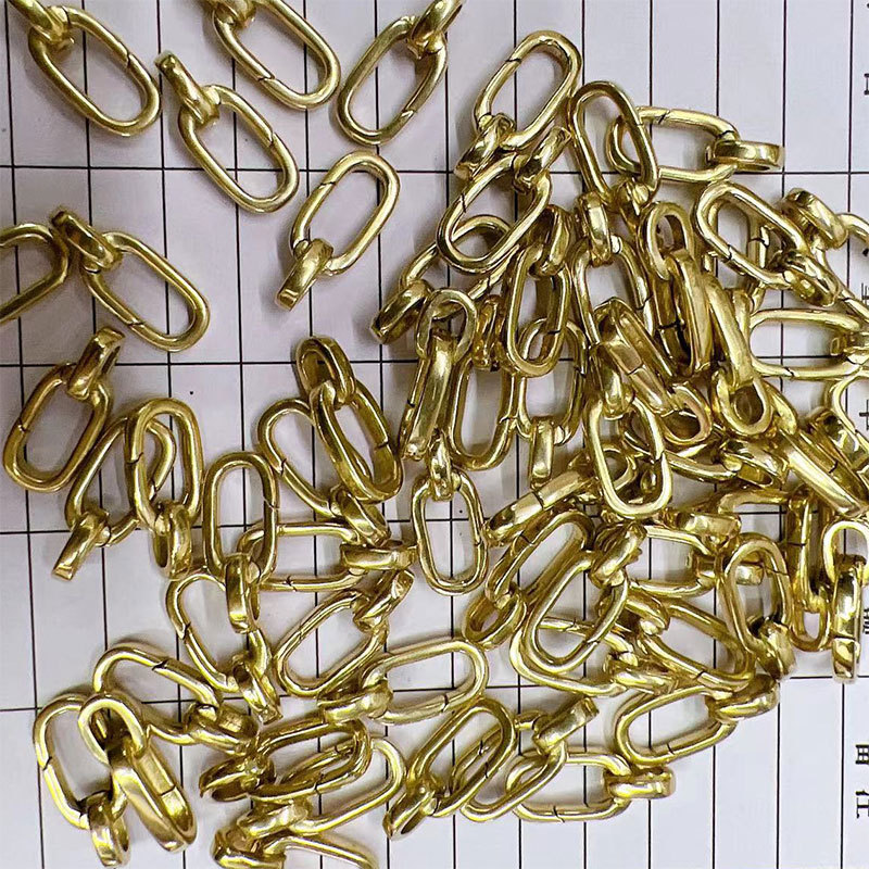 连接搭扣 椭圆项链扣 DIY饰品手链项链弹簧扣子配件14K铜镀金保色详情4