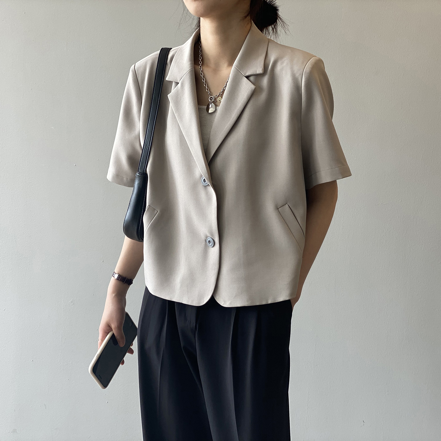 Yanshuang Solid Color short-sleeved blazer for women 2022 Summer New Korean Style loose and elegant short jacket 80158 pic 37