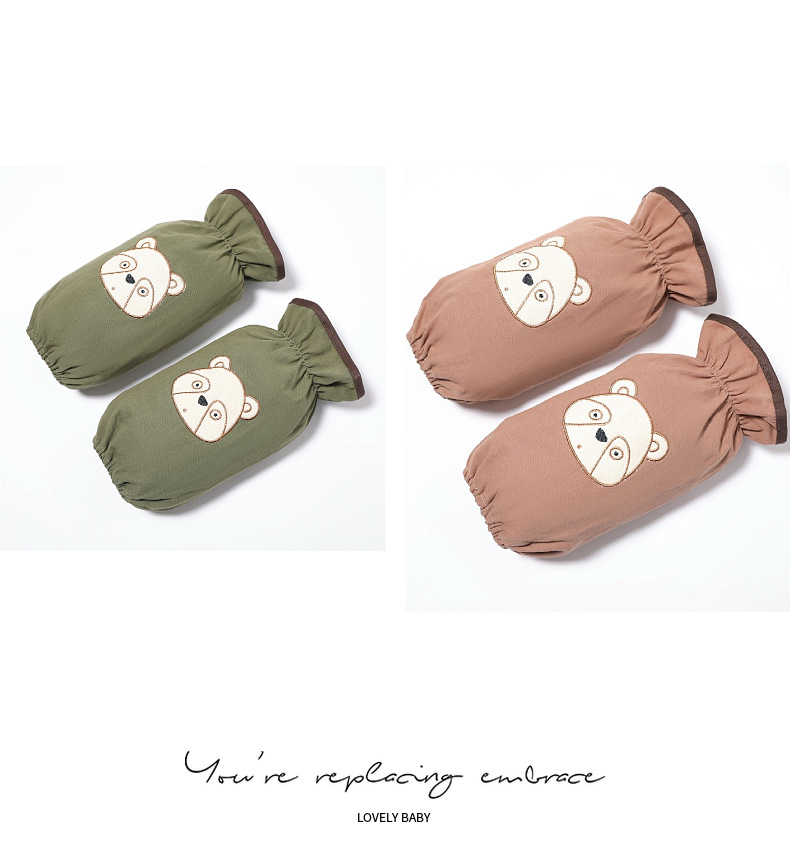 袖套大量批发卡通小熊刺绣棉袖套家务服务员防油污袖套亚马逊货源详情18