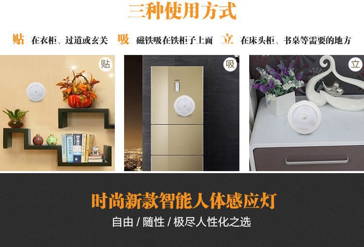 Wholesale LED human body sensor light control night light, aisle wardrobe cabinet, trunk sensor light, milk feeding light pic 7