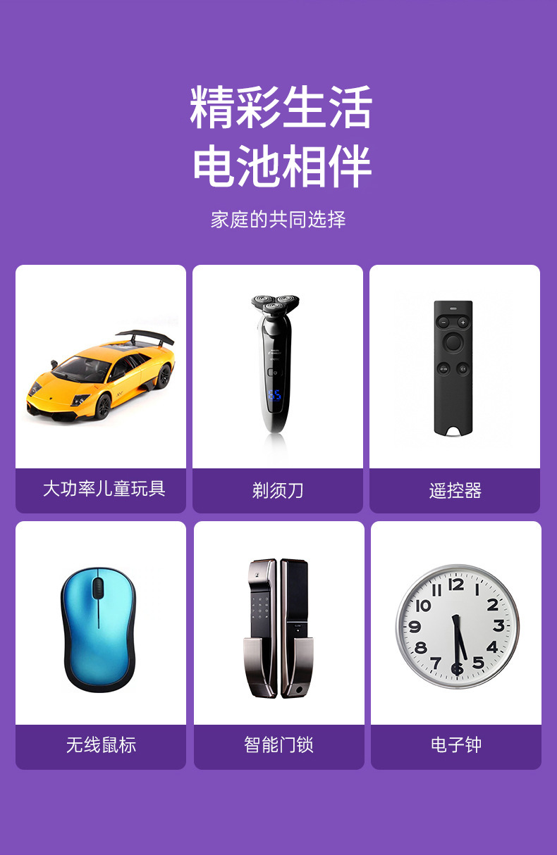 华太五彩碱性干电池五AAA5号七7号1.5v鼠标儿童玩具遥控器电池详情13