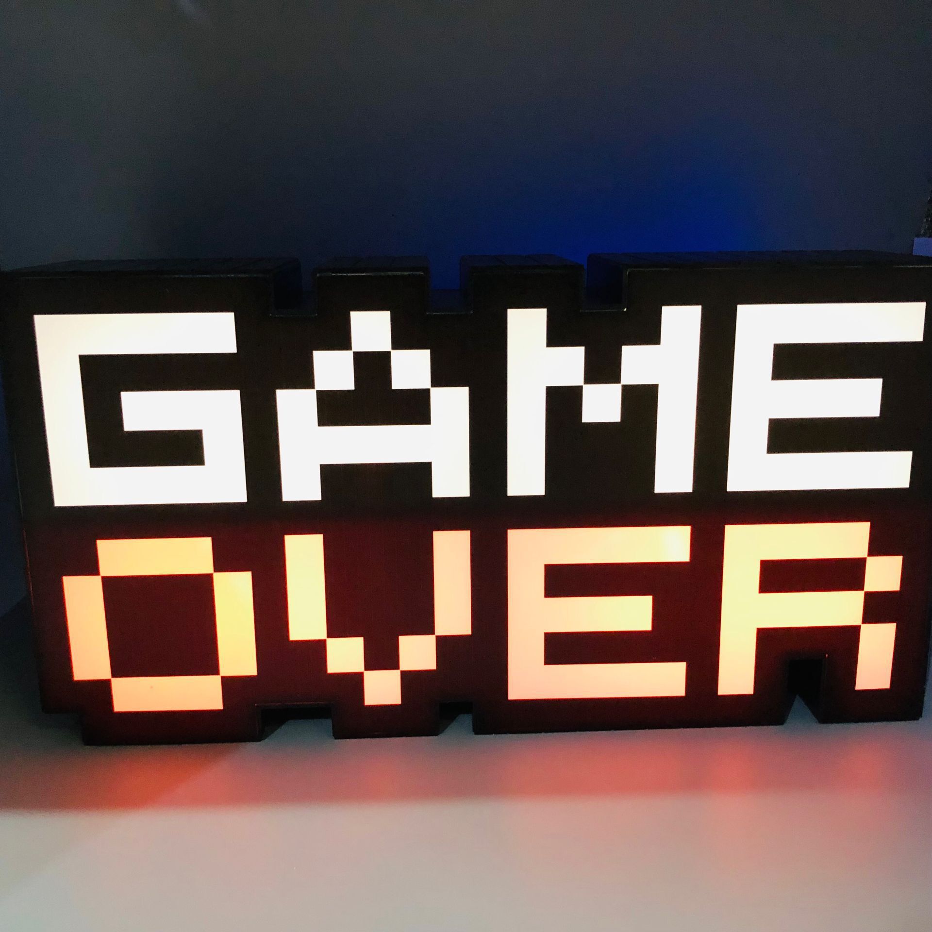 Video Game sound game logo light, seven-color night light, Game over letter LED decorative light pic 9