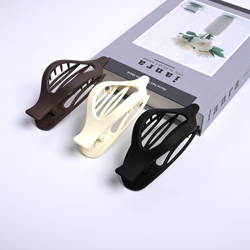Large oval duckbill hairpin, matte scratch-off hairpin, high-end hairpin, shark clip at the back of the head, straight hairpin accessory pic 14