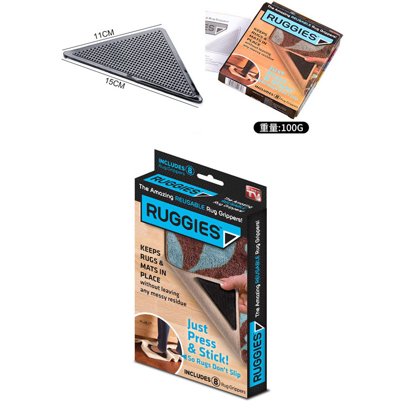 ruggies carpet anti-slip pads, triangular pieces, carpet anti-slip pad patches, PU patches, home fixing patches, special offer pic 1