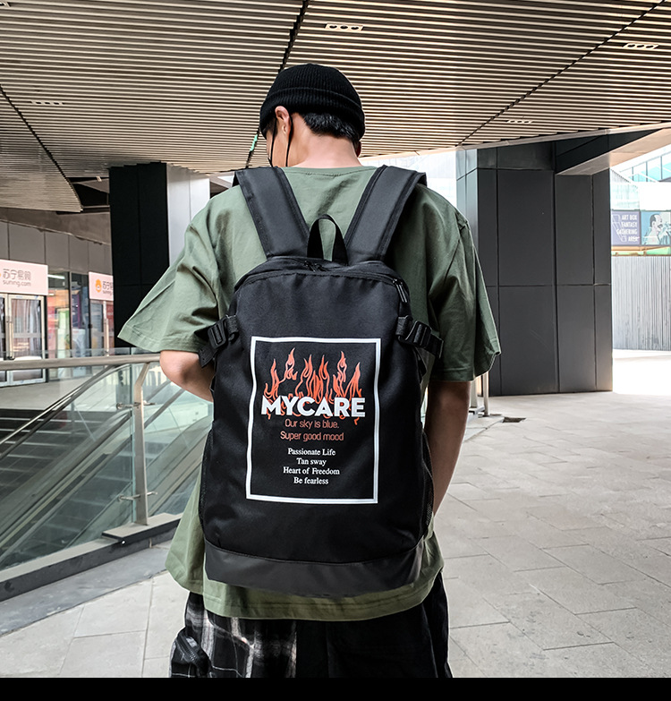 2021 Korean version fashionable couple style cartoon print cool backpack, large-capacity trendy schoolbag for junior and senior high school students pic 41