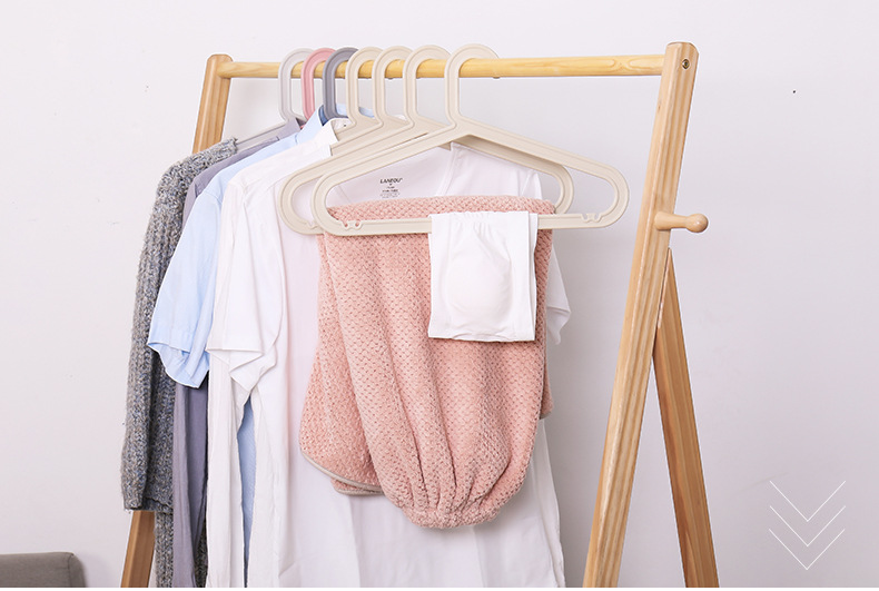 T-traceless clothes hanger, plastic drying hanger, household wardrobe, multi-functional hanging strap, white clothes hanger, dry and wet dual-purpose pic 18