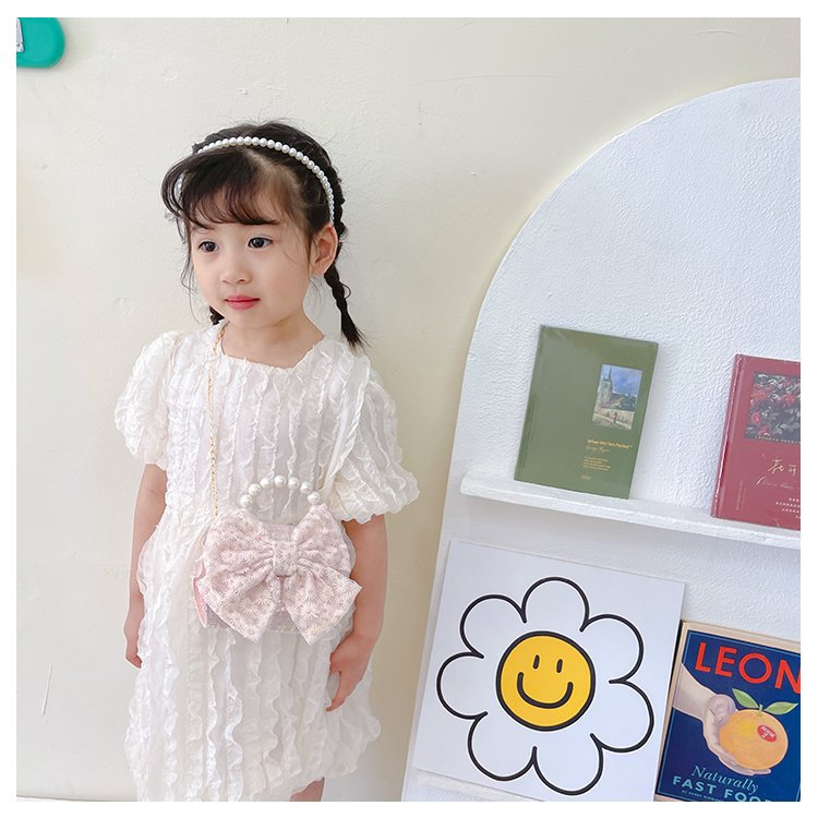 可爱女童斜挎包小香风时尚儿童手提斜背包包公主淑女珍珠包单肩包详情16