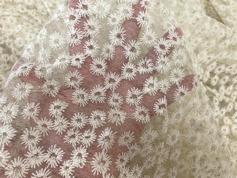 2022 Knitted clothing, headwear fabric, toy dresses, hair accessories, butterfly knot fabric, polyester gold thread, small chrysanthemum mesh fabric pic 6